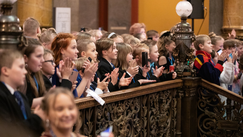 Feststämning från firandet av år 2022 från Ständerhuset.