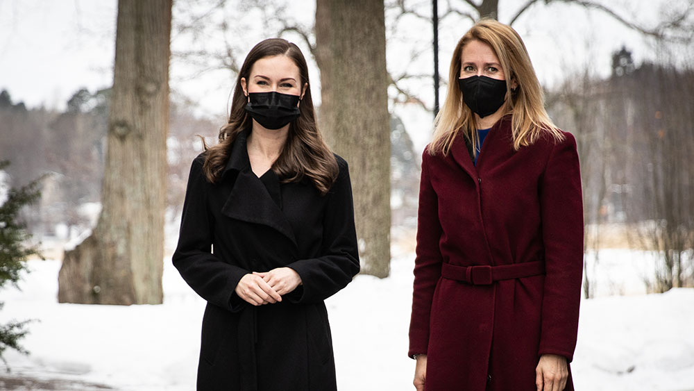 pääministeri Sanna Marin ja Viron pääministeri Kaja Kallas