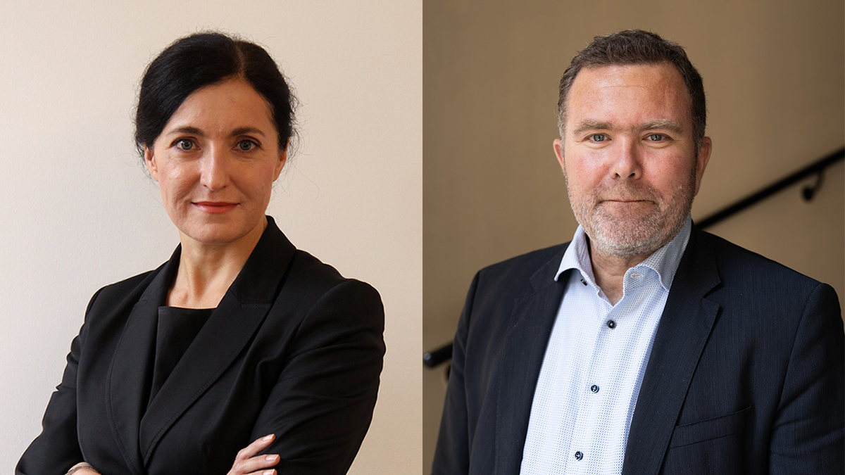 Marina Venäläinen ja Niklas Wilhelmsson vierekkäin erillisissä kuvissa.