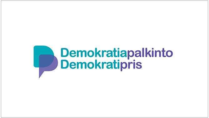  Demokratiapalkinnon logo.