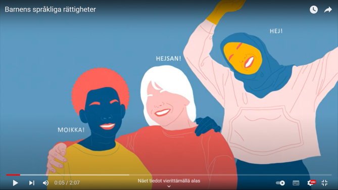 Barnens språkliga rättigheter -video i Youtube