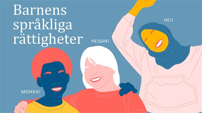 Barnens språkliga rättigheter -brochyrens pärmbild