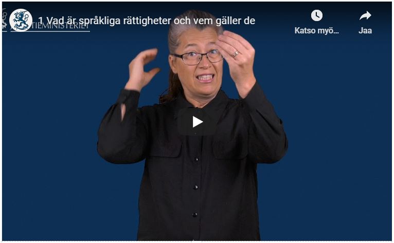 Vad är språkliga rättigheter och vem gäller de -videolänk