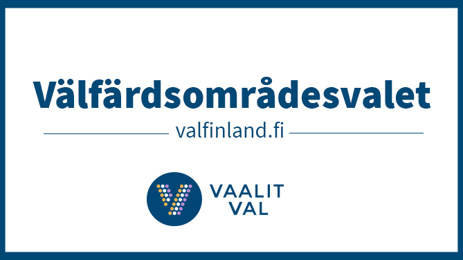 Välfärdsområdesvalet på webbplatsen Valfinland.fi