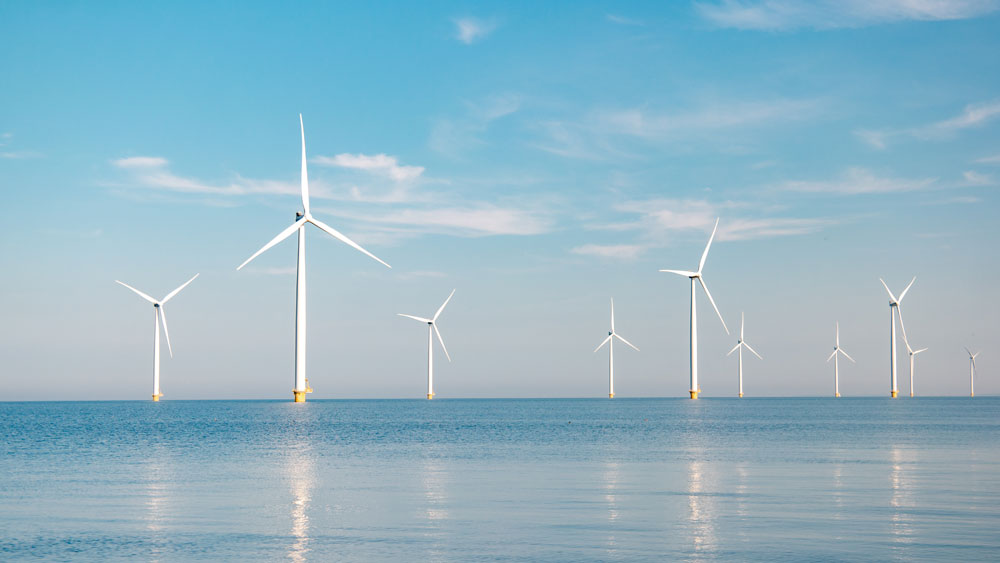 Wind turbines at sea